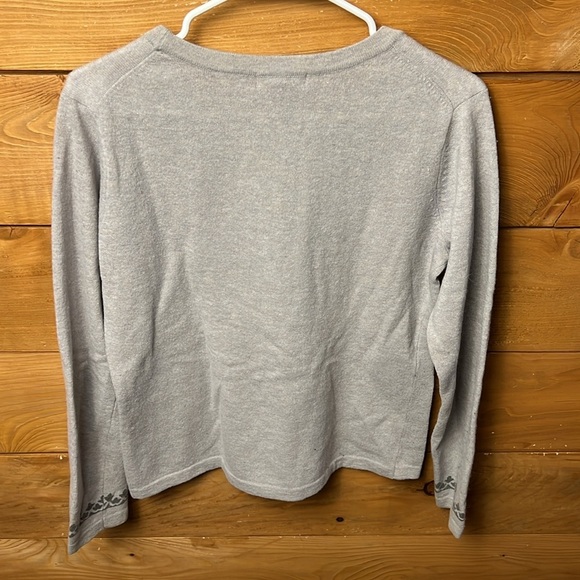 Sundance Women’s ‎ gray 100% Lambs Wool Long Sleeve Pullover Sweater Md casual - Picture 6 of 7